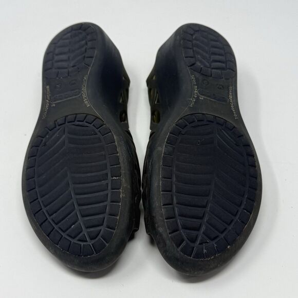 Crocs Adrina III Wedge Sandals Womens 9 Black Open Toe Summer Comfort Casual - Picture 11 of 15